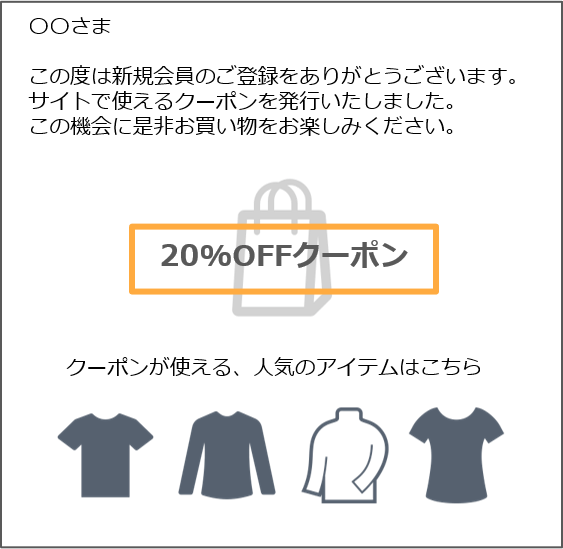 新規会員登録をフォローするメール