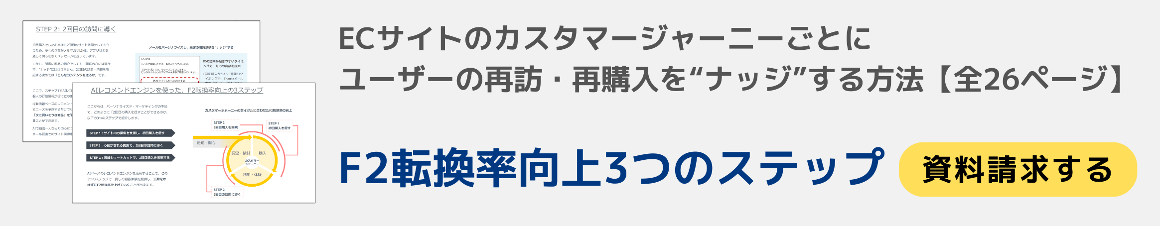 資料請求： F2転換率向上3つのステップ